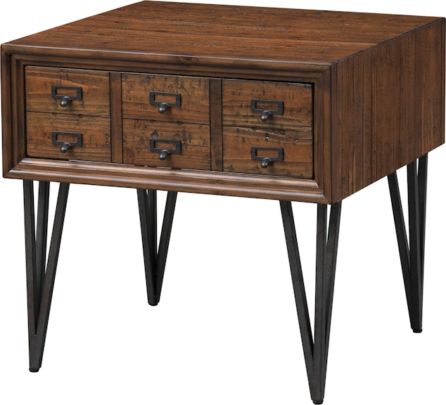 Coast2Coast Home Oxford Penrose Vintage Card Catalog Design One Drawer Accent Side End Table 36539