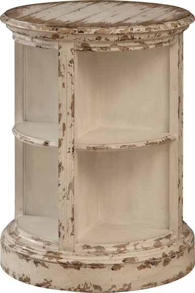 Coast2Coast Home Cameron Round Plank Style Top Barrel Accent Side End Table 36563 762894933