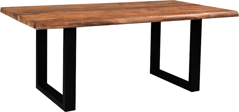 Coast2Coast Home Brownstone II Henderson Dining Table with Natural Live Edge top and Metal Base 37117