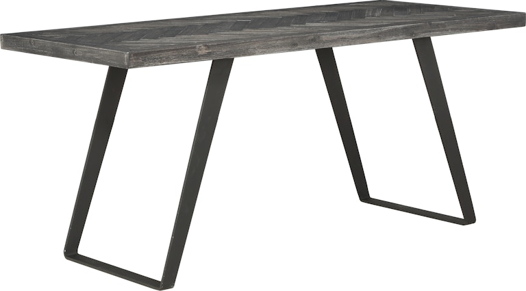 Coast2Coast Home Aspen Court (40276) - Industrial Styled Counter Height Kitchen Dining Table with Dark Metal "U" Shaped Legs in a Dark Natural Finish 40276