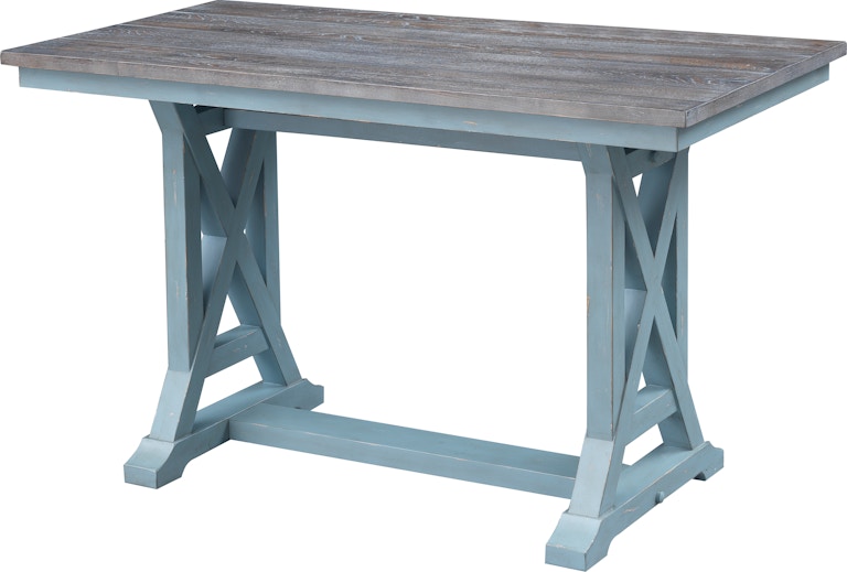 Coast2Coast Home Bar Harbor Wharf Hand Painted Counter Height Dining Table with Trestle Base 40299