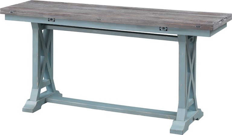 Coast2Coast Home Bar Harbor Wharf Hand Painted Fold Out Console Table with Plank Style Top 40304