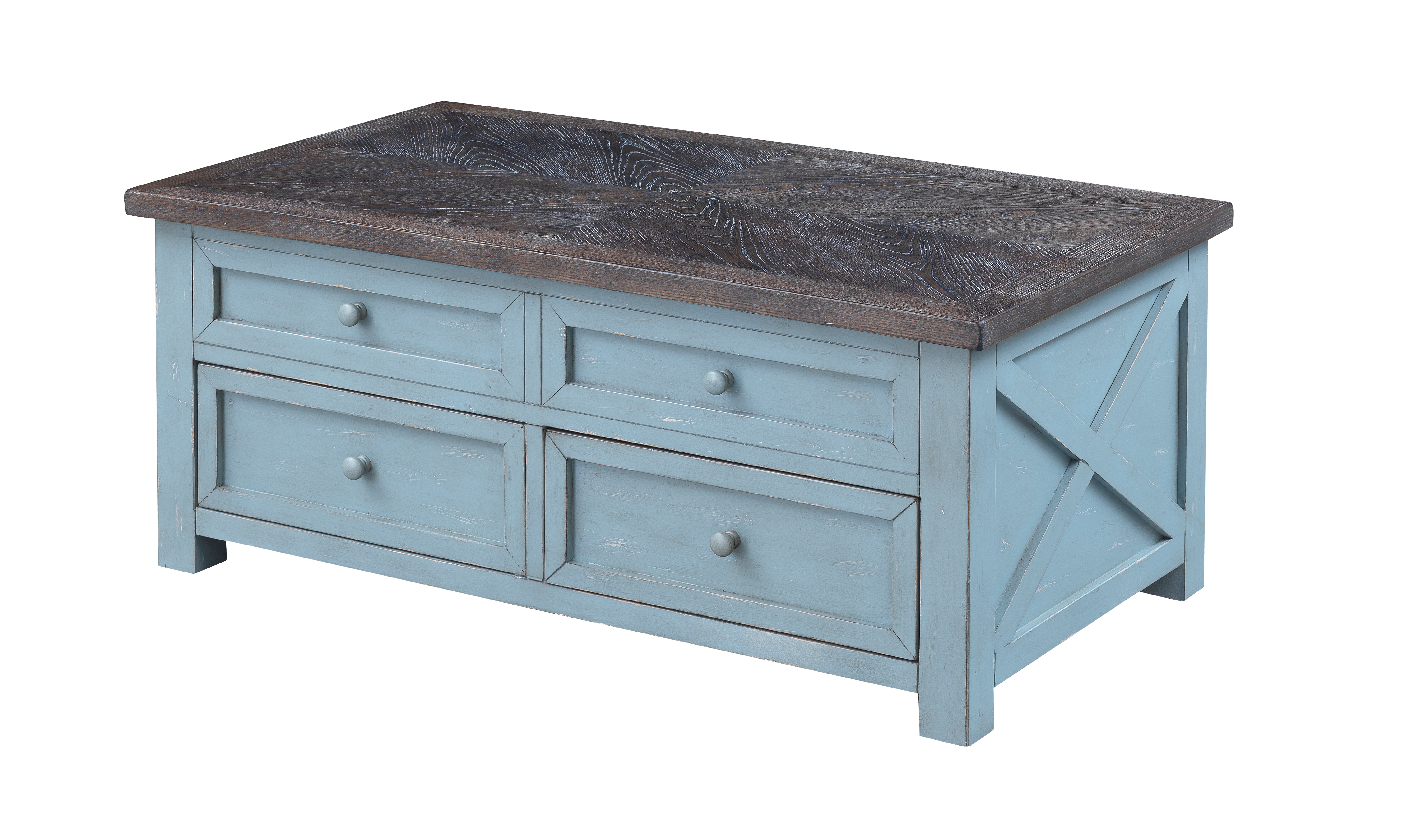 blue lift top coffee table