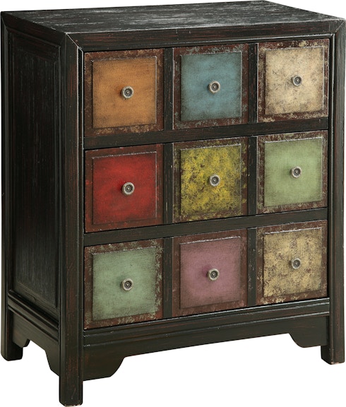 Coast2Coast Home Jaiden Hand Painted Multi-Color 3 Drawer Chest 46211 46211