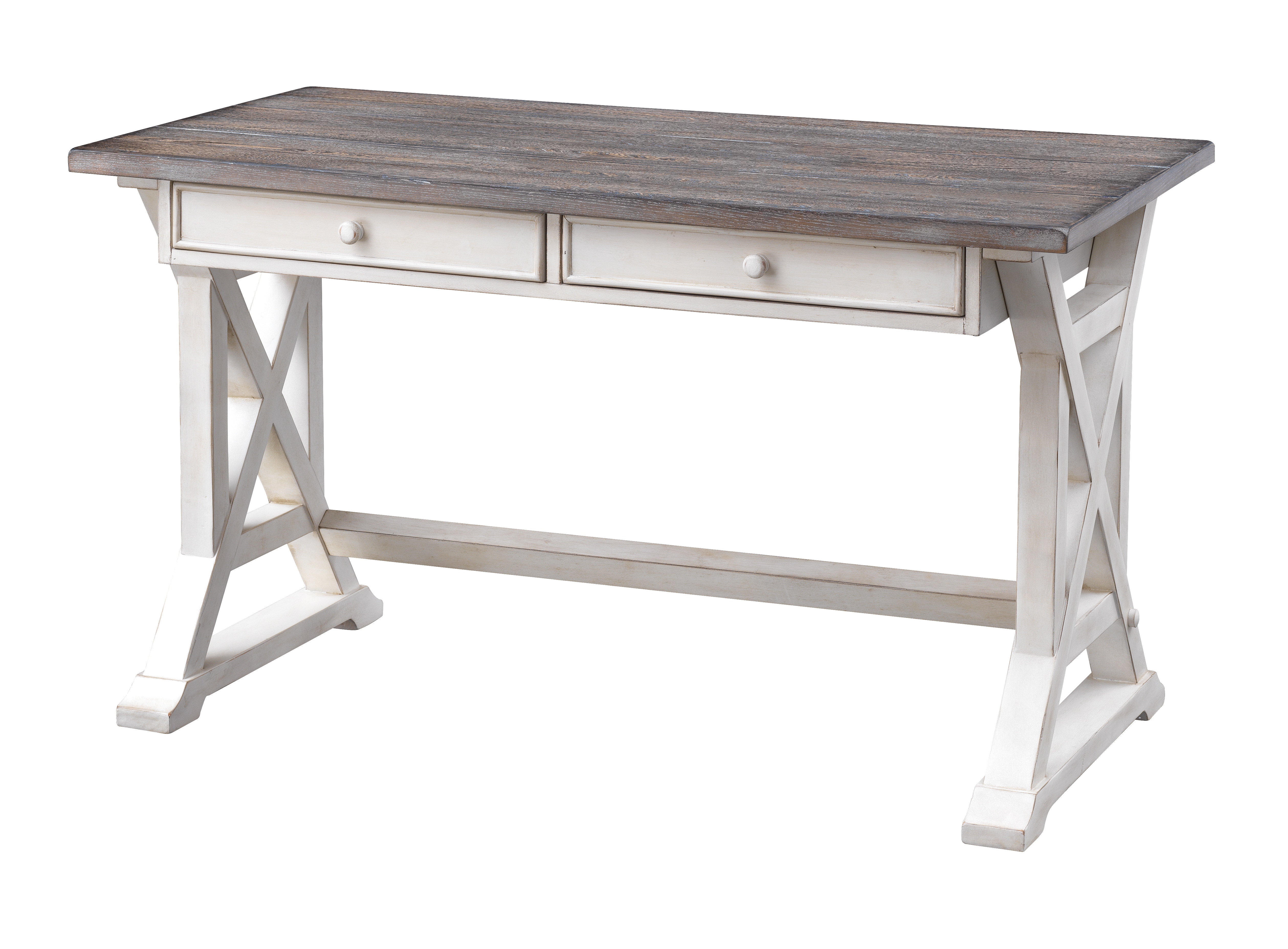 white plank desk