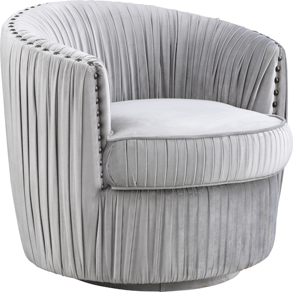 Coast2Coast Home Jean Upholstered Round Barrel Swivel Accent Chair 48123