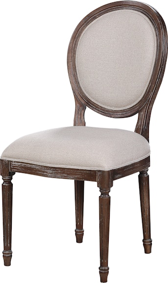 Coast2Coast Home Solid Wood Upholstered Seat Round Back Accent Dining Chairs 48219 48219