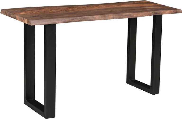 Coast2Coast Home Brownstone II Henderson Solid Wood Live Edge Top Console Sofa Table with Black Powder Coated Legs 49528