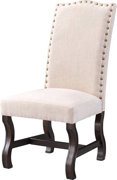 Coast2Coast Home Dwight High Back Upholstered Accent Side Chairs with Nailhead Trim - Set of 2 51500