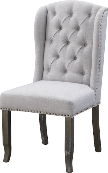 Coast2Coast Home Juliet Button Tufted High Back Upholstered Accent Side Chairs with Nailhead Trim - Set of 2 51502 51502