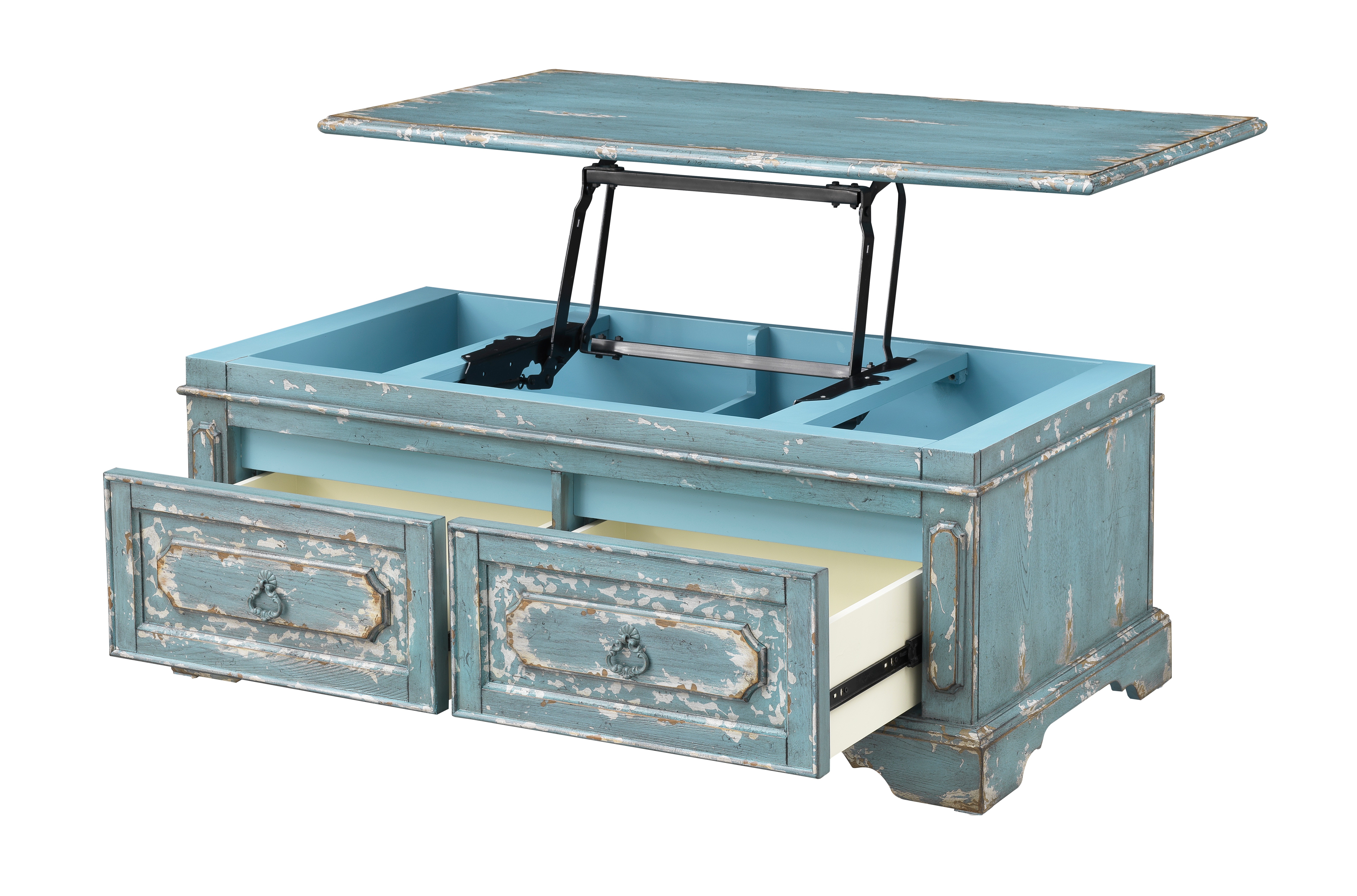 Blue lift deals top coffee table