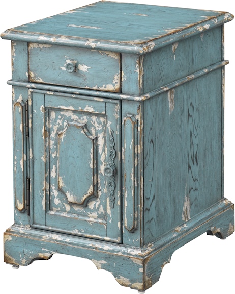 Coast2Coast Home Cabot Lark Distressed Finish One Drawer One Door Chairside End Accent Cabinet 51533