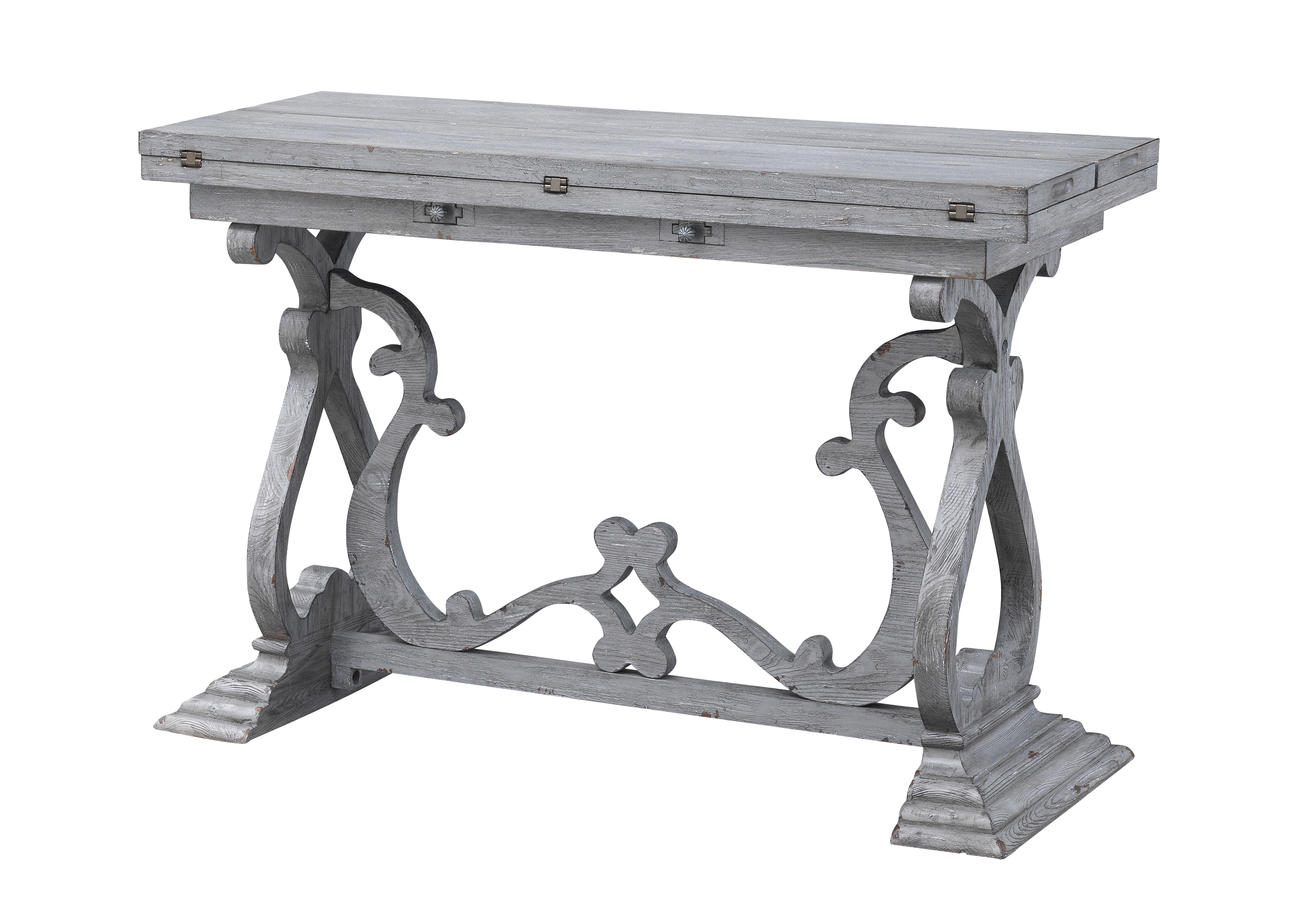 Weathered grey console deals table