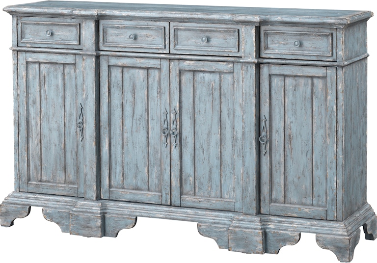 Coast2Coast Home Shara Distressed Finish 4 Door Sideboard Credenza with 4 Drawers 51536