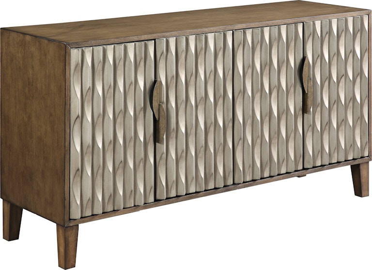 Coast2Coast Home Perry 4 Door Buffet Sideboard Credenza with Fluted Textural Design 51553