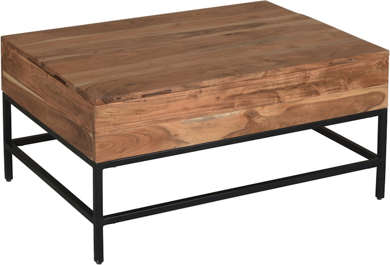 Coast2Coast Home Springdale Darius Springdale Lift Top Storage Cocktail Coffee Table with Solid Wood and Iron Base 53400