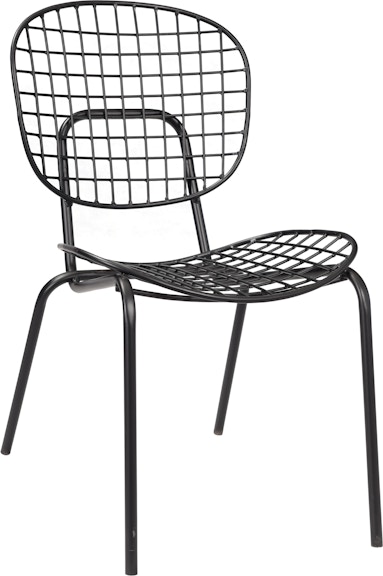 Coast2Coast Home (53415) - Iron Accent Chair with a Woven Patterned Seat 53415