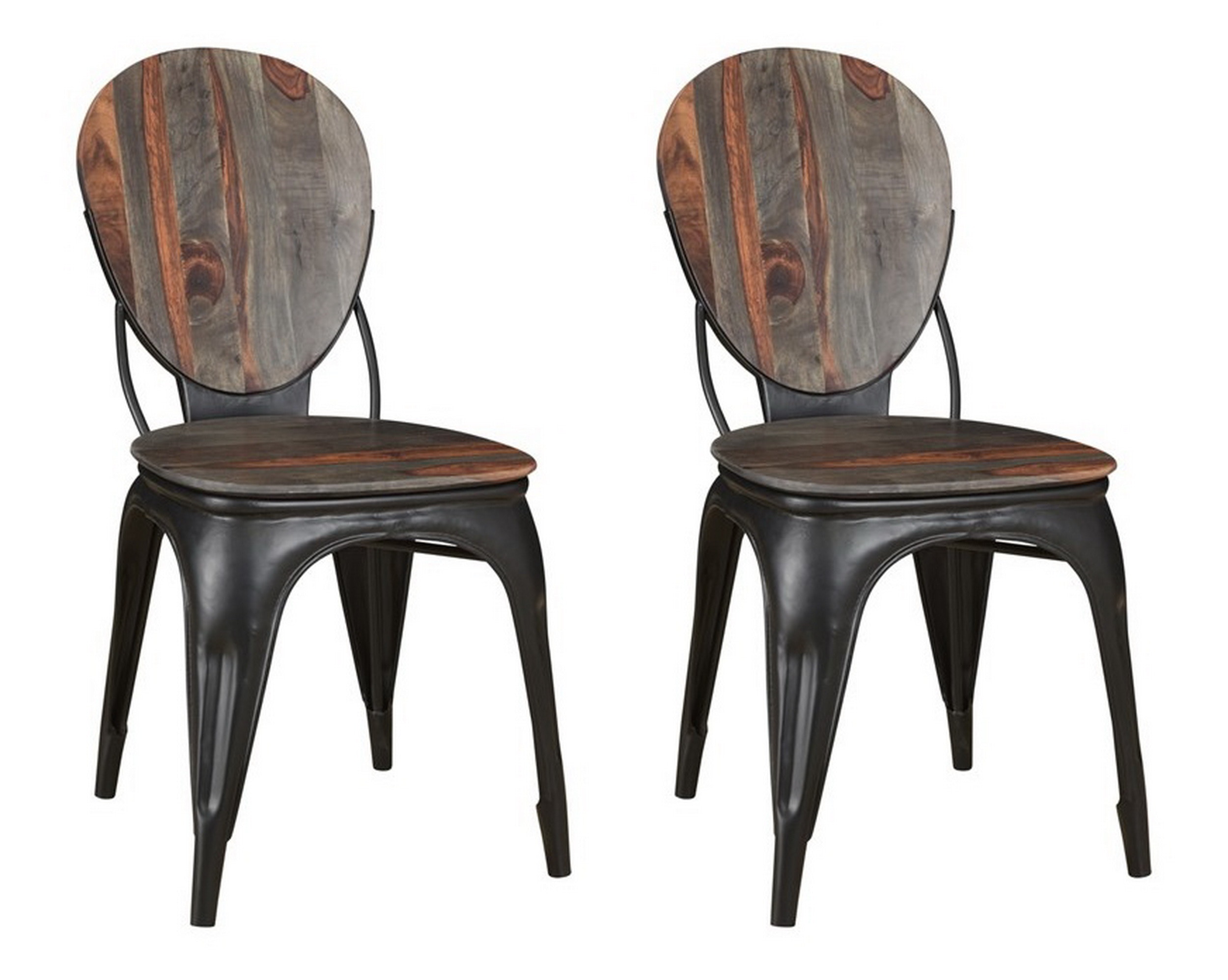 Industrial metal shop dining chairs