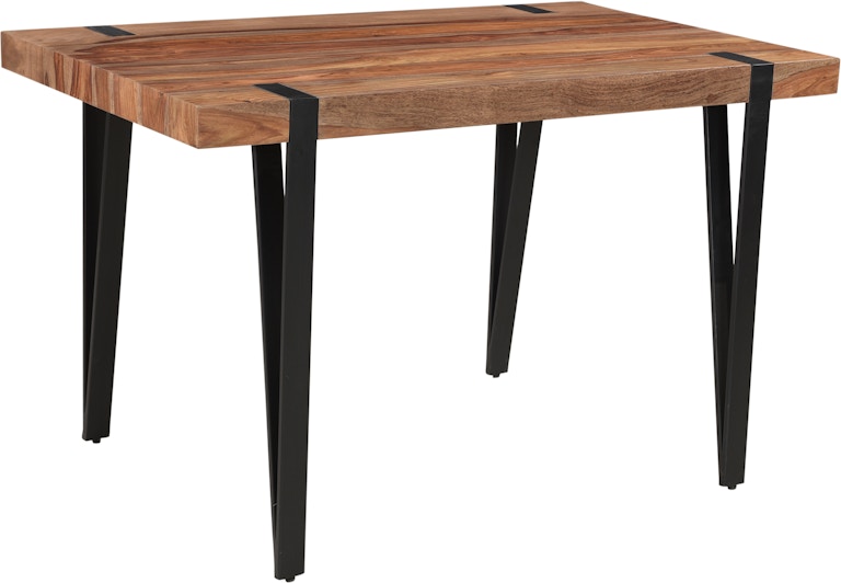 Coast2Coast Home Bradford Macon Solid Sheesham and Iron Rectangular Dining Table with Hairpin Legs 53455
