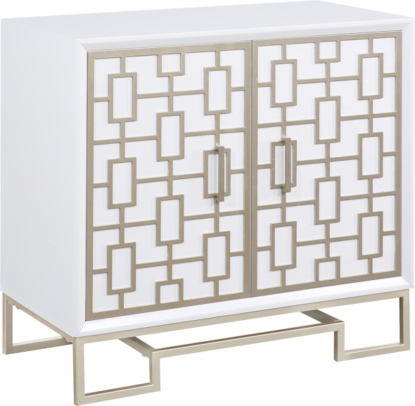 Coast2Coast Home Alma Mid-century Modern Accent Cabinet with Two Doors and Metal Base 55642