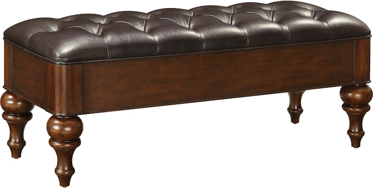 Coast2Coast Home Noah Tuffed Leather-like Cushioned Accent Bench with Lift-top and Hidden Storage 56313