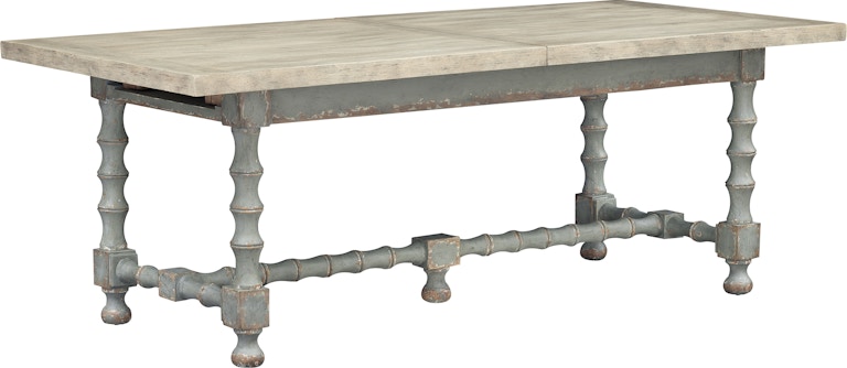 Coast2Coast Home Monaco Blanche French Country Dining Room Extension Table with 2 Leaves - Blue/Grey 60257