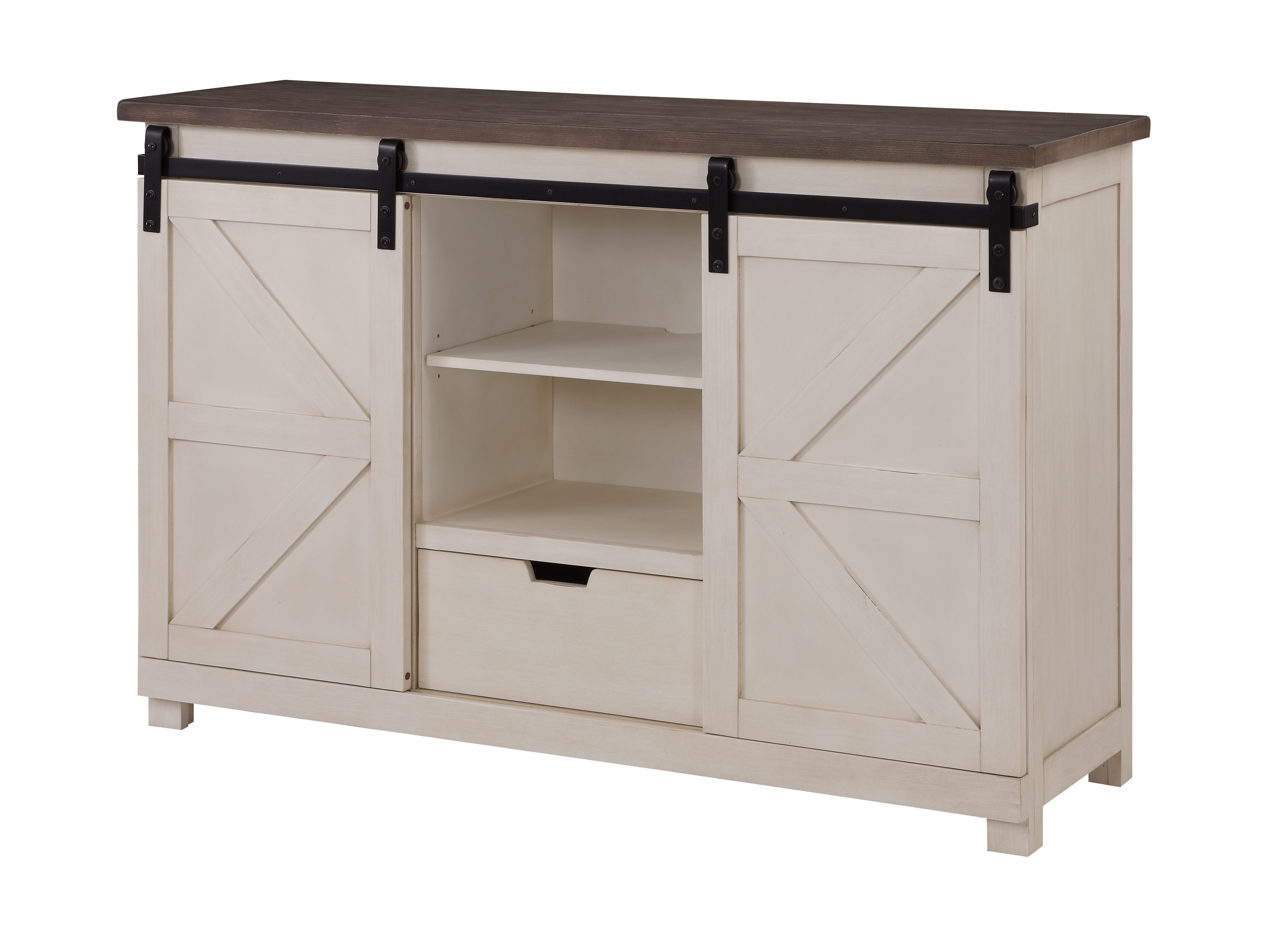Coast2Coast Home Living Room Landings Country Farmhouse One Drawer Sideboard Credenza Cabinet with