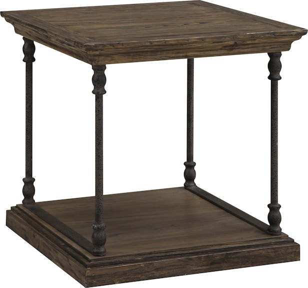 Coast2Coast Home Corbin Collection Edward Rustic Industrial Style Accent Side End Table with Storage Shelf - Natural Brown 61622