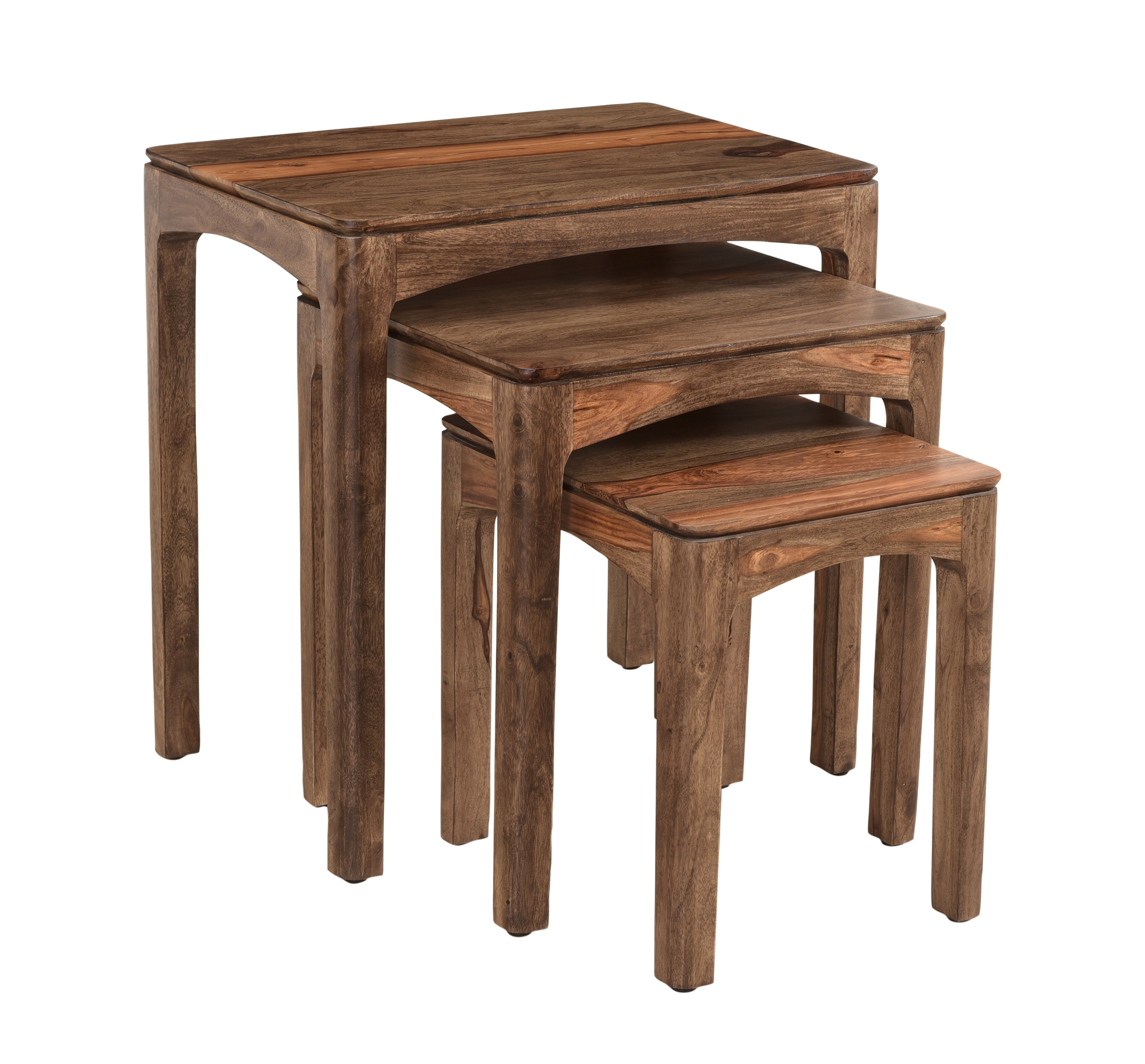 Dark wood online nest of tables