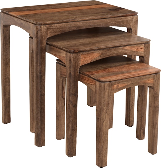 Coast2Coast Home Waverly Thane Solid Wood Nesting Accent Side End Table with Arched Skirt - Set of 3 62446