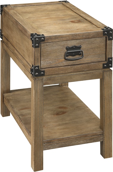 Coast2Coast Home Carmel Collection Judson Rustic Side Table, Chairside Table with One Drawer and Shelf - Burnished Natural Finish 67457