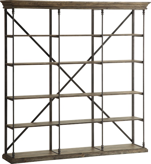 Coast2Coast Home Corbin Collection Henry Rustic Industrial Bookshelf/Etagere for Livingroom/Office/Entryway, 4 Shelves - Burnished Natural Finish 67462
