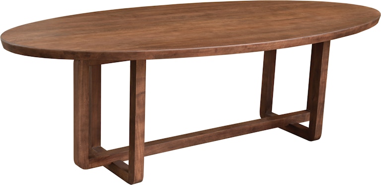 Coast2Coast Home Arcadia Gabriel Solid Wood Vinegar Finish Oval Dining Table with Interlooping Base 69227