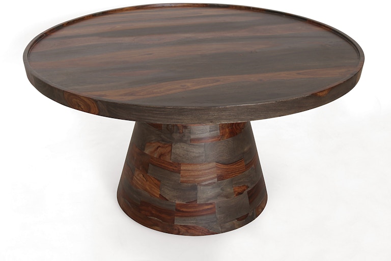 Coast2Coast Home Tucson Jamiel Solid Wood Cocktail Coffee Table with Tray Style Top and Tapered Pedestal Base 69236