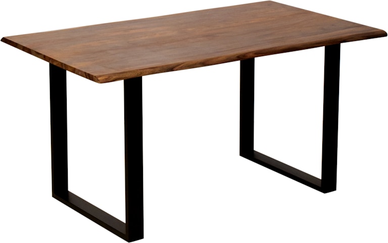 Coast2Coast Home Brownstone III Quinn Solid Wood Live Edged Dining Table with Black Powder Coated Iron Legs 69240