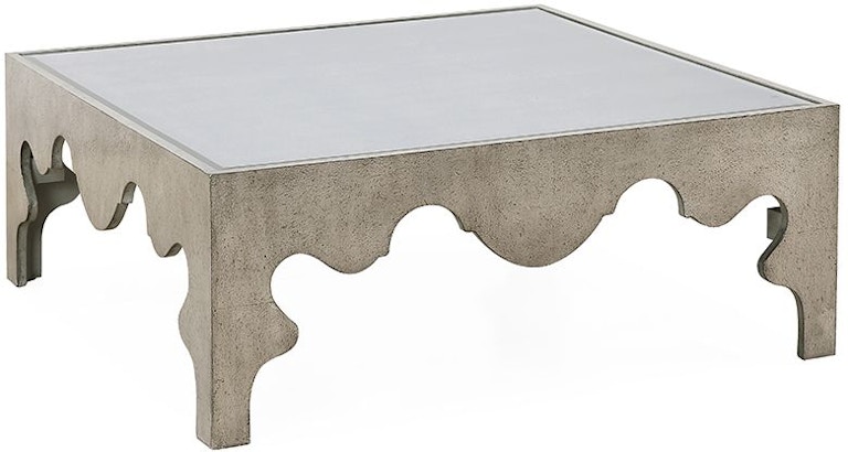 Coast2Coast Home Seville Camilla Contemporary Square Cocktail Coffee Table with Tempered Glass Top - Rustic Light Brown Finish 71122