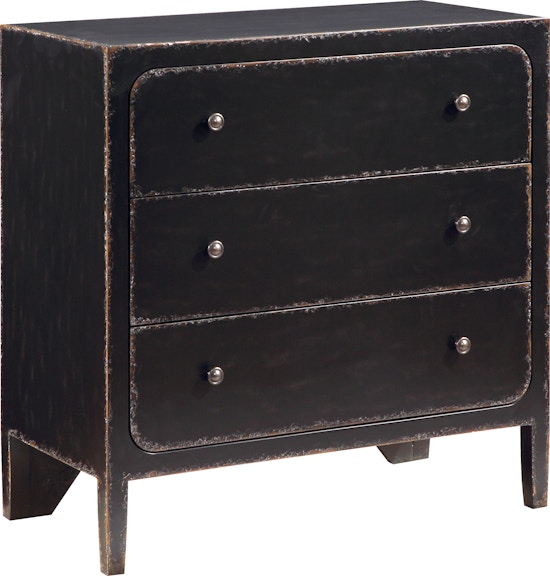 Coast2Coast Home Maxfield Contemporary Three Rounded Edged Door Storage Chest - Burnished Black 71147
