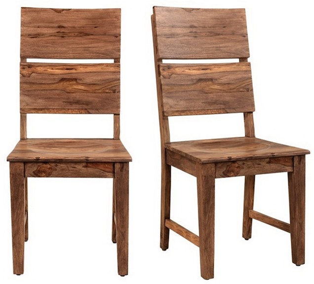 Coast2Coast Home Hurst Exotic Solid Sheesham Wood Dining Chairs - Set of 2 - Natural Finsih 73332