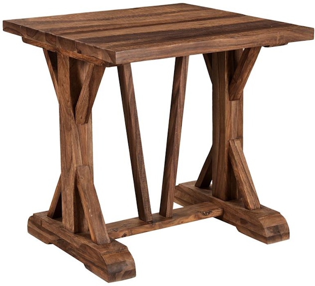 Coast2Coast Home Brownstone Reserve Carson Exotic Sheesham Wood Accent Side End Table with Chattermark Finish 73340