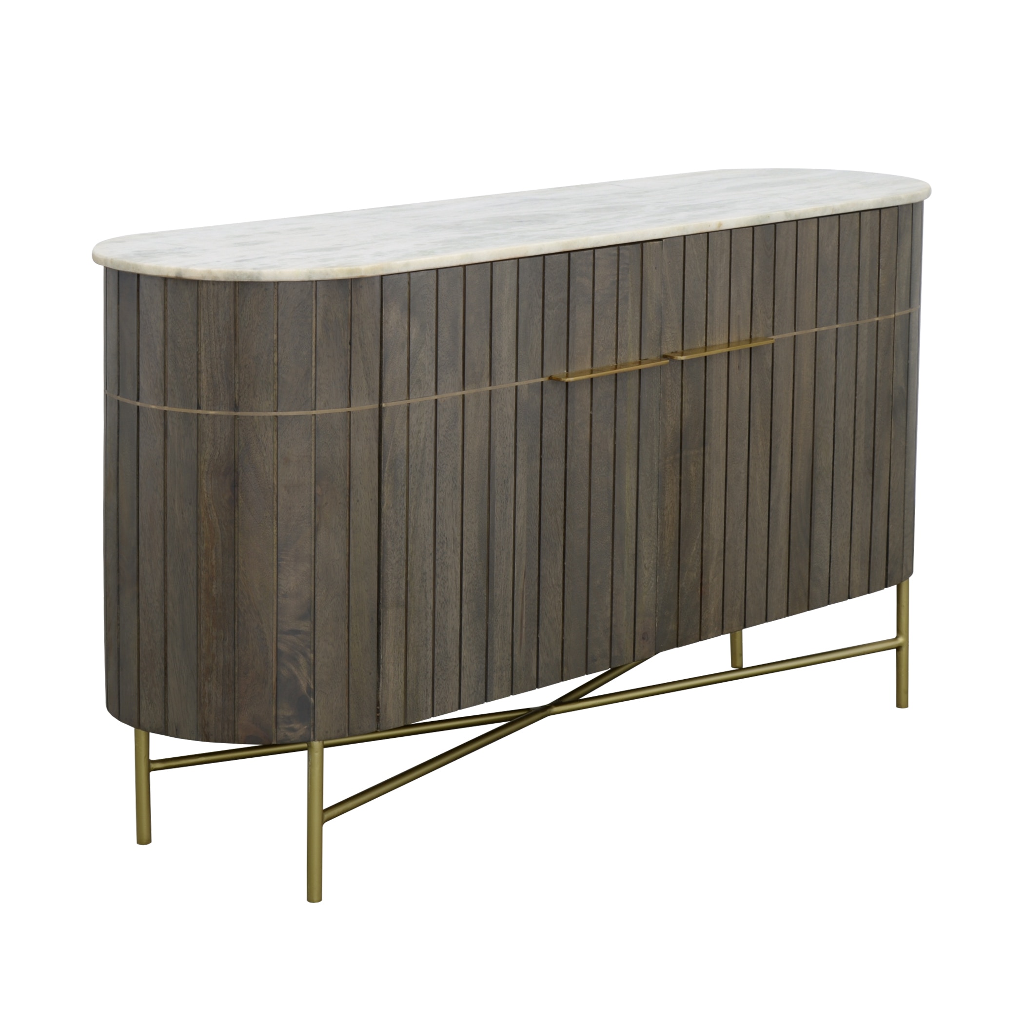 Oval credenza deals