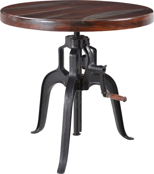 Coast2Coast Home Liverpool Chelsea Industrial Style Solid Sheesham Wood and Iron Adjustable Bistro or Pub Table 93408