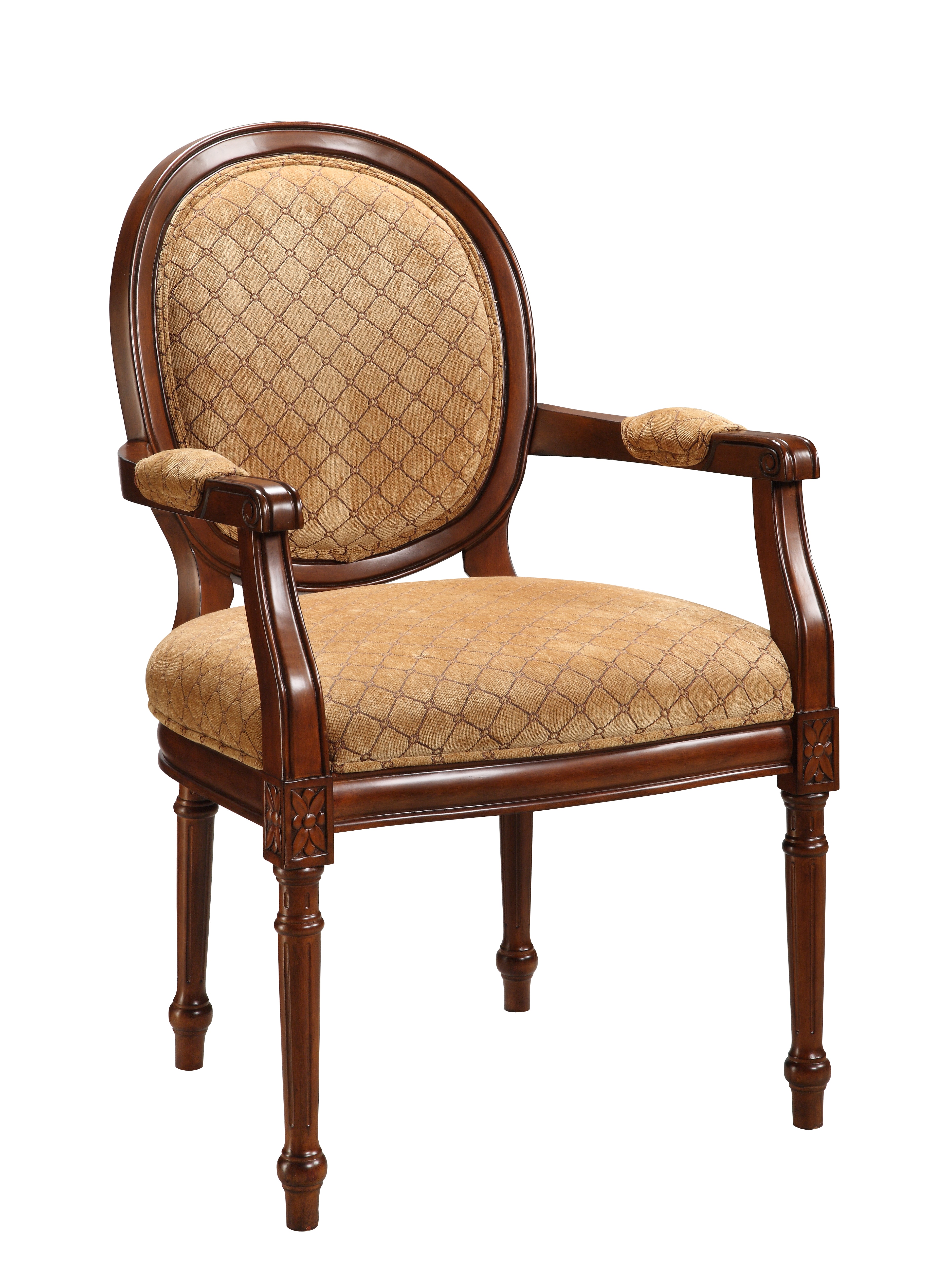 Traditional accent deals chairs with arms