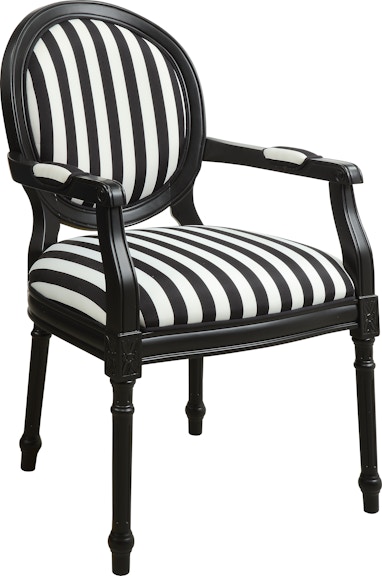 Coast2Coast Home Christopher Contemporary Accent Chair or Arm Chair - Black and White Upholstery 96534
