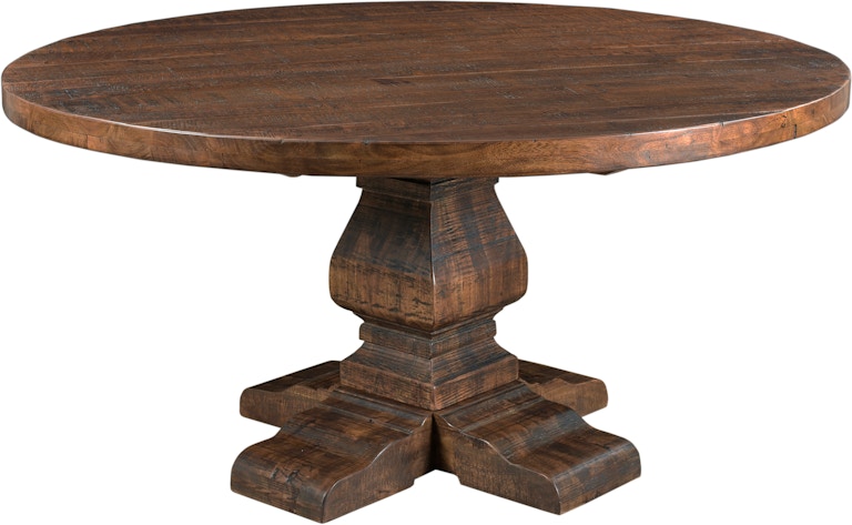 Coast2Coast Home Woodbridge Bronx Round Dining Table with Chatter Marks and Distressed Finish 98211