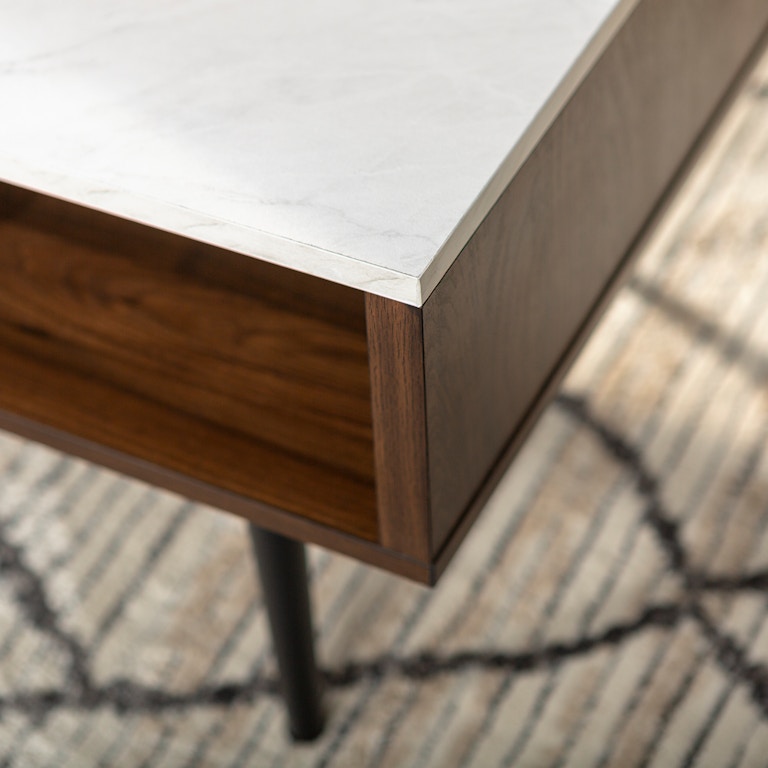 Ft Myers Living Room 42 Mid Century Modern Wood And Faux Marble Coffee Table Wedaf42jmmbdw Walter E Smithe Furniture Design