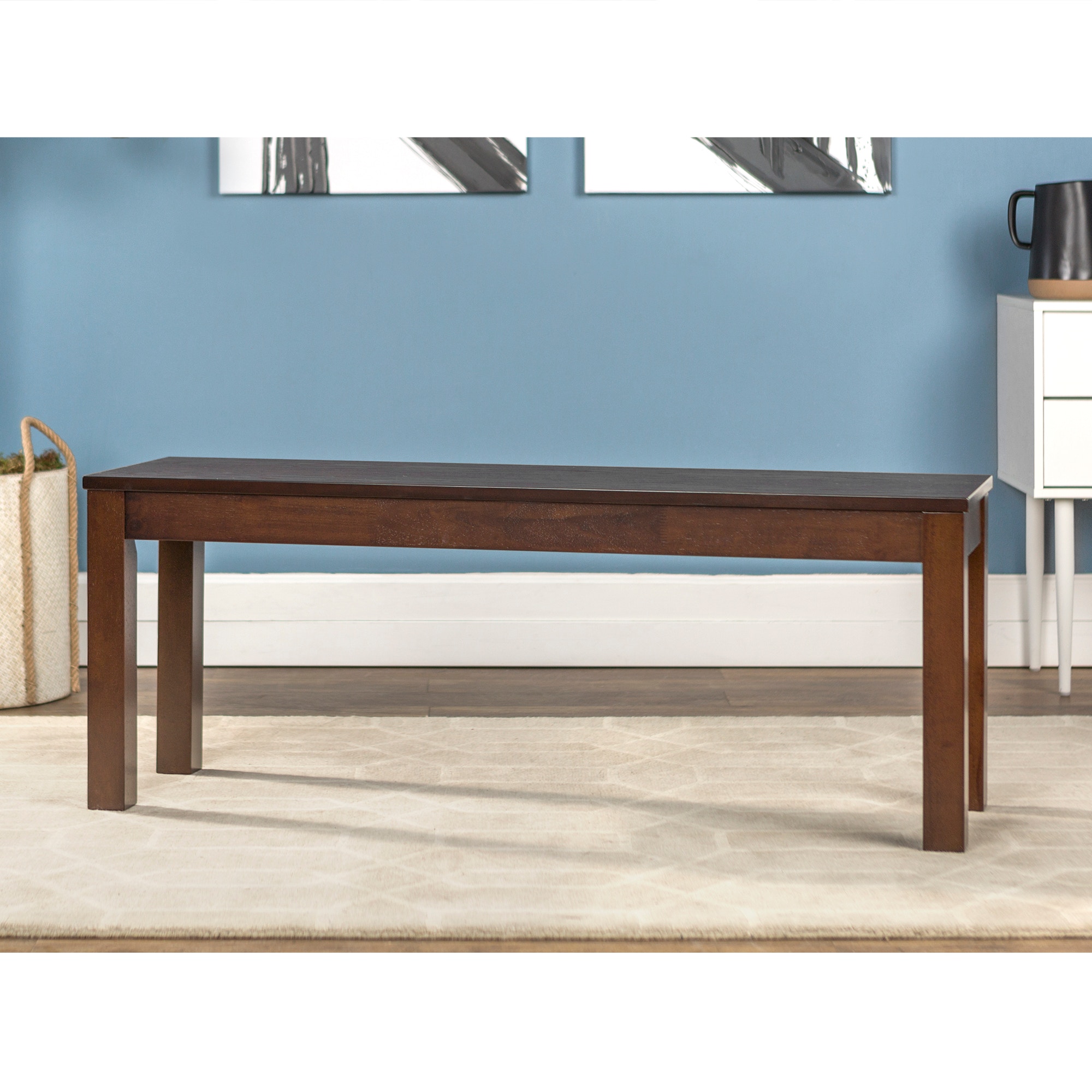 48 Homestead Simple Wood Dining Bench Wedb48hswt