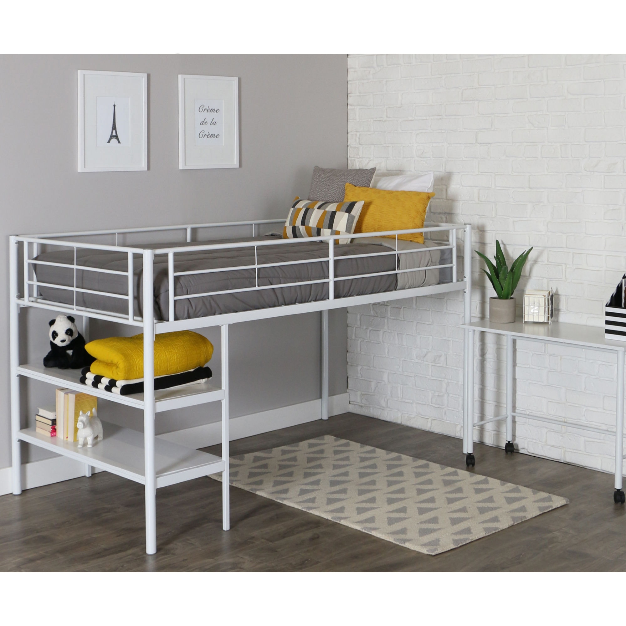 Twin Low Loft Bed With Desk Wedbtld46spwh