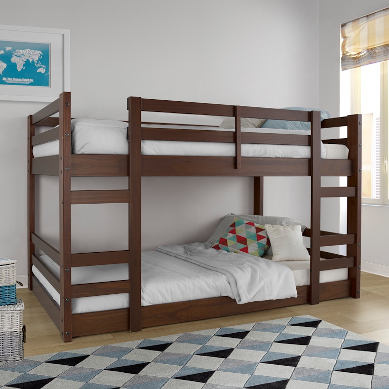 Ft Myers Youth Low Wood Twin Bunk Bed BWJRTOTWT Walter E Smithe Furniture Design