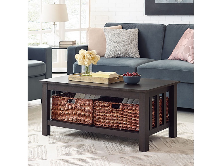 40 Wood Storage Coffee Table With Totes Espresso C40mstes Ft Myers 40 Wood Storage Coffee Table With Totes Espresso C40mstes From Walter E