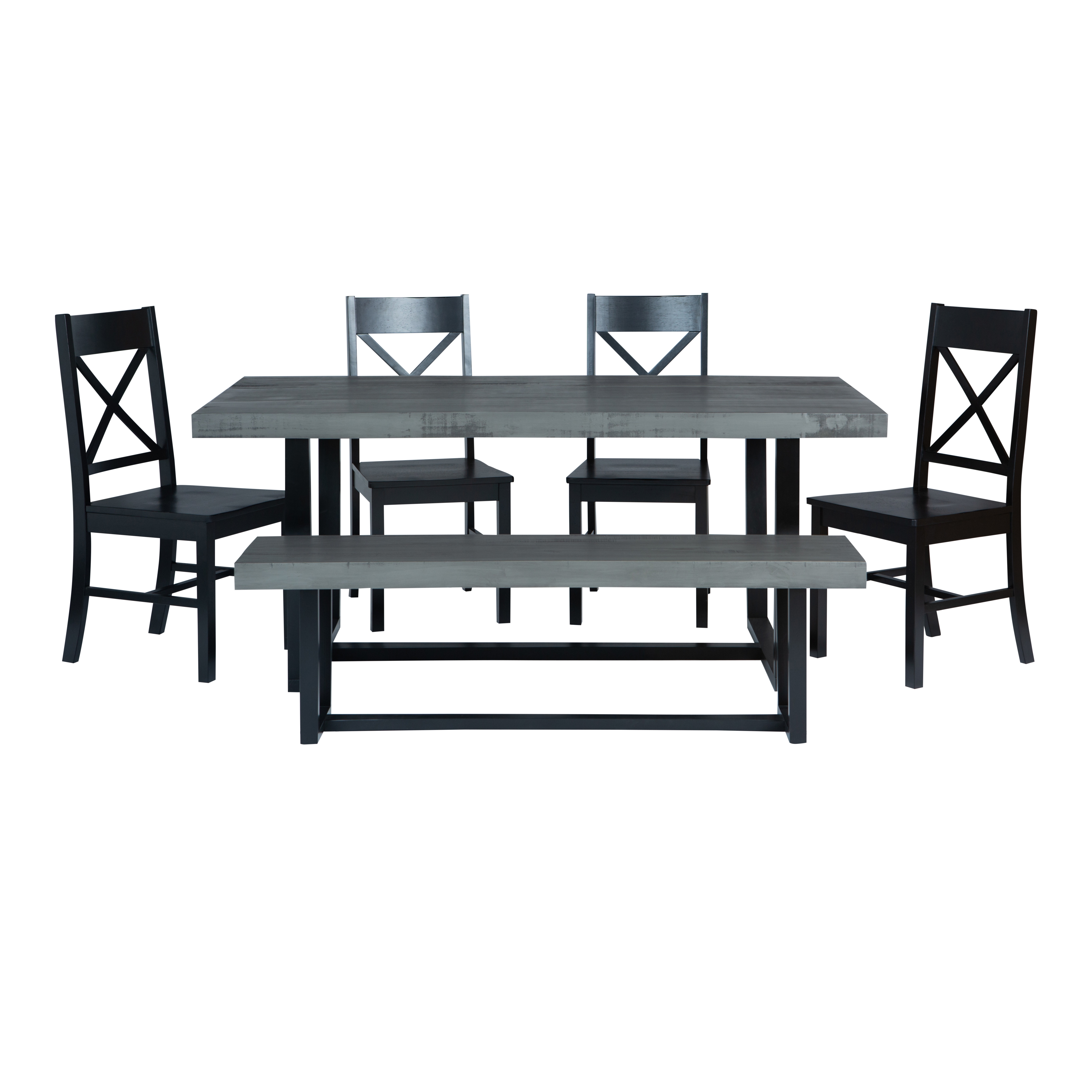 Ft Myers Dining Room 6 Piece Farmhouse Dining Set C72dstrgbl 6 Walter E Smithe Furniture Design